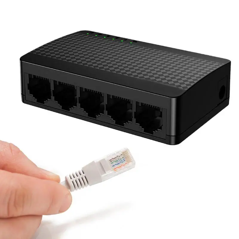 

5-портовый коммутатор Ethernet, сетевой концентратор Ethernet для домашнего энергосбережения, сетевые соединительные принадлежности для телевизоров, принтеров и компьютеров