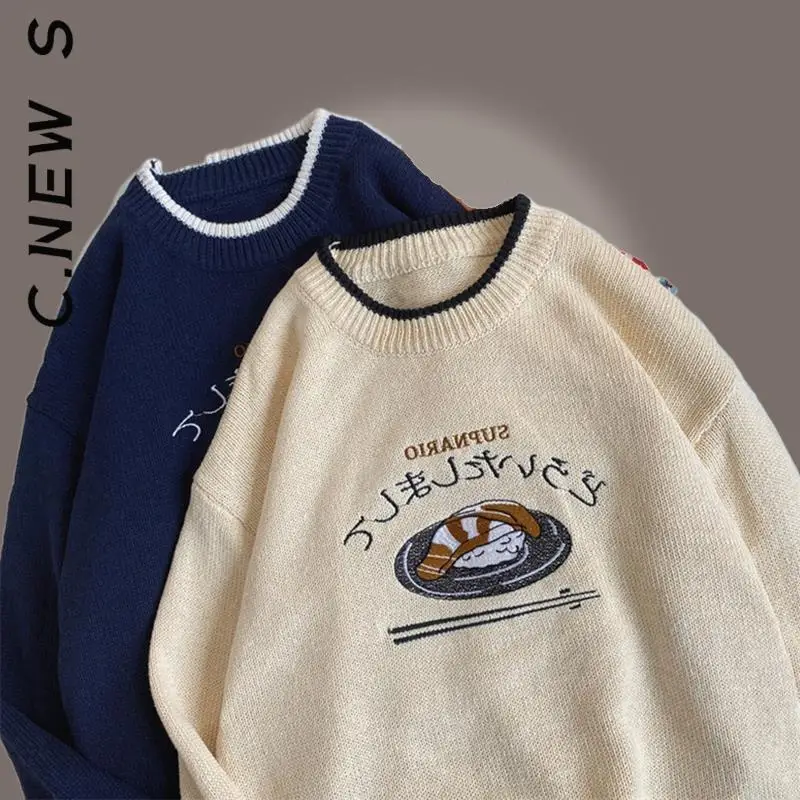 

C.New S Knitted New Women Sweater Harajuku Soft Women's Jumper 2022 O-neck Elegant Girl Knit Sweater Loose Chic Female Woman