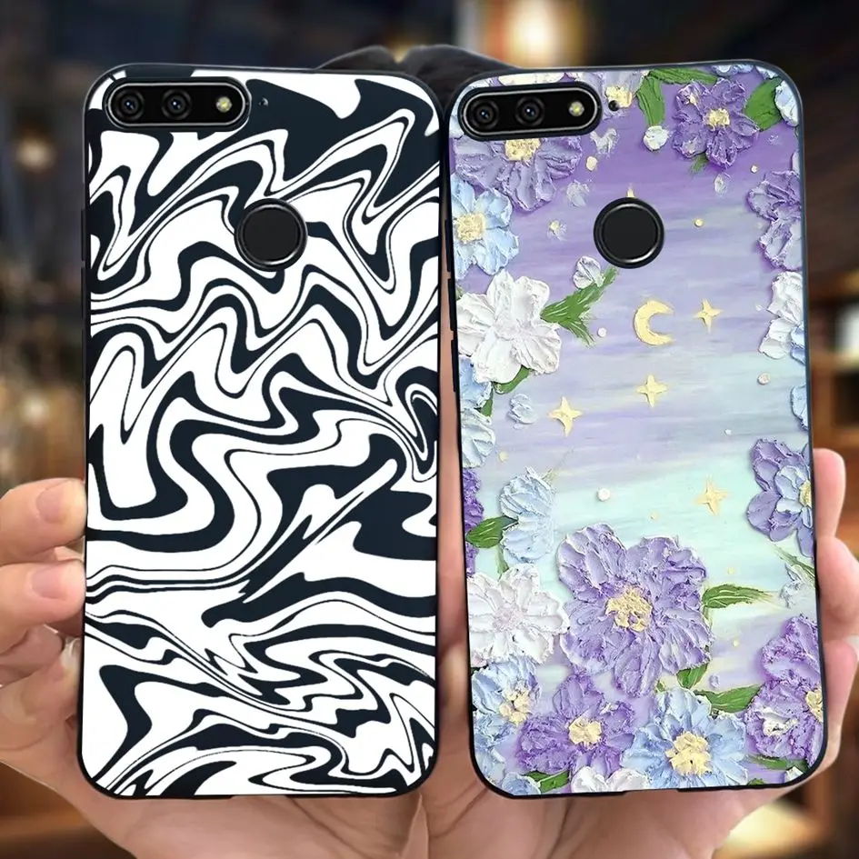 Фото Чехол для Huawei Y6 Prime 2018, милый астронавт, мягкая тонкая силиконовая задняя крышка для телефона Huawei Y 6 Y6 Prime 2018, искусственная кожа, Обложка №4