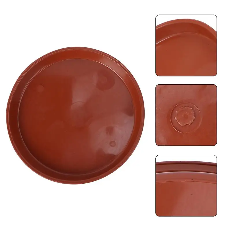 

10pcs Plastic Flowerpot Drip Tray Plant Pot Saucer for Fleshiness Planter Garden Balcony - Type 220 (Red)
