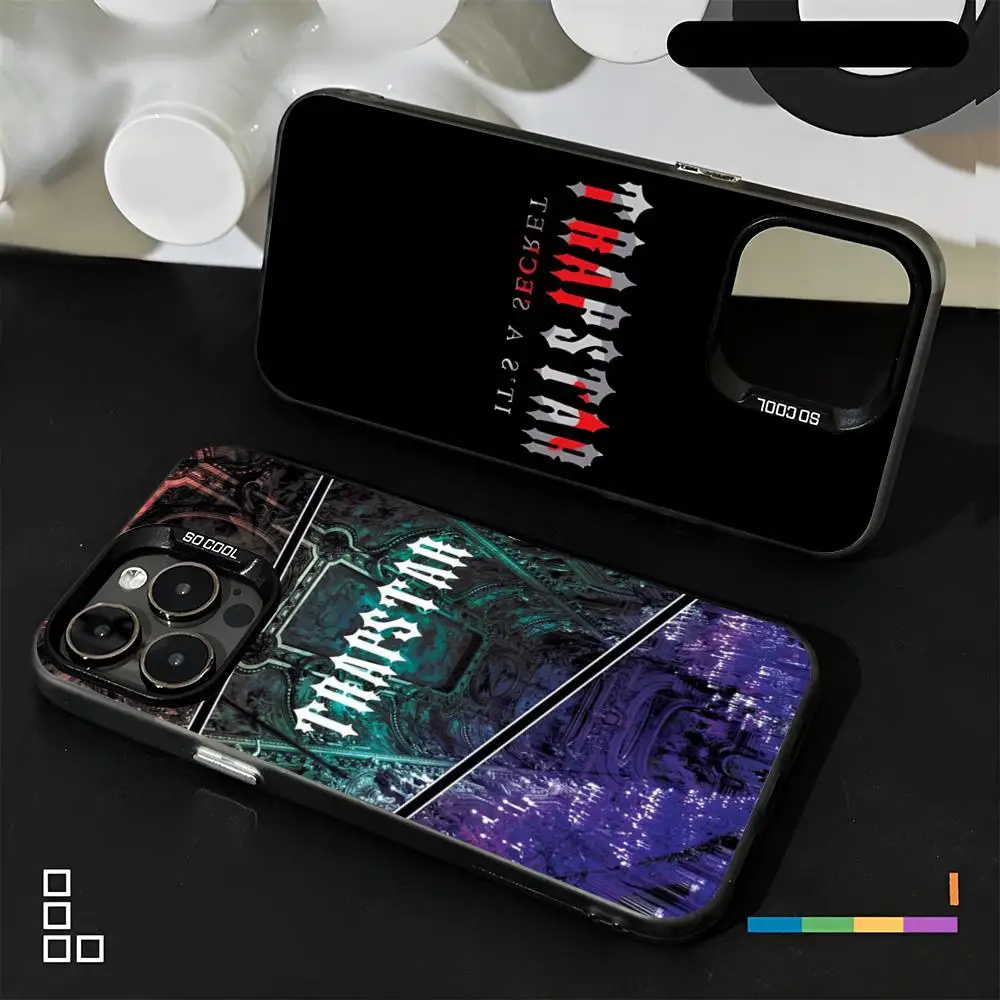 Чехол для телефона Trapstars матовый серебристый цвет iPhone 15 14 16 13 12 11 Pro Max Plus XS X