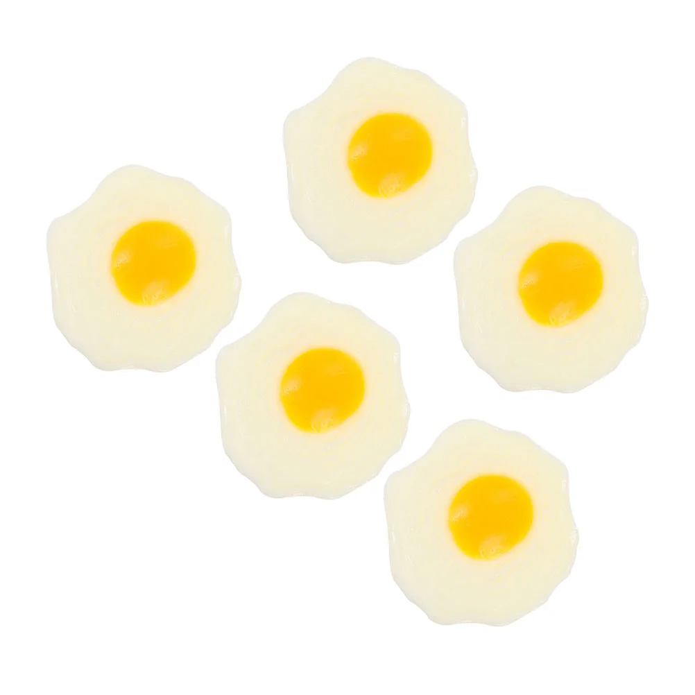 

5Pcs Fake Fried Egg Shape Squeeze Party Prank Gifts Anti-stress Props
