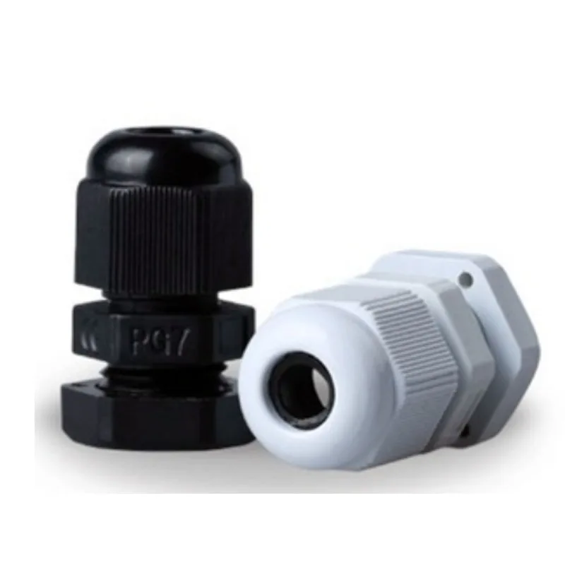 IP68 PG7-PG48 Белый/черный нейлоновый пластиковый разъем Водонепроницаемый кабельный