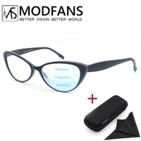 modfans women multifocal reading glasses anti blue ray glasses effectively mitigate visual fatigue and dry eyes black