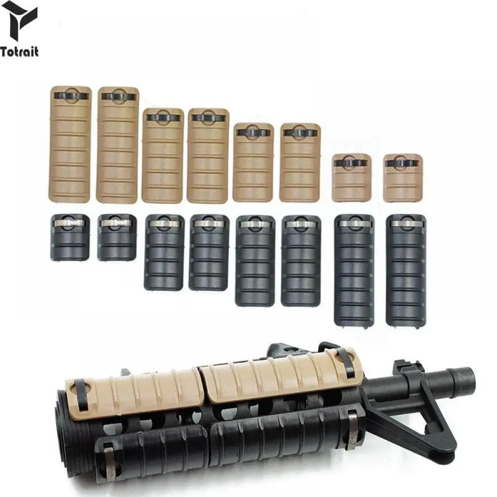 

TOtrait 8Pcs/set Handguard for M16 Rifle Military Airsoft 20mm Picatinny Weaver Rail Cover For Hunting Gun Accessories