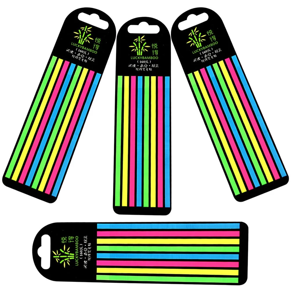 

N Times Posted Reading Stickers Tabs Books Fluorescence Sticky Colored Note Learning Accessory