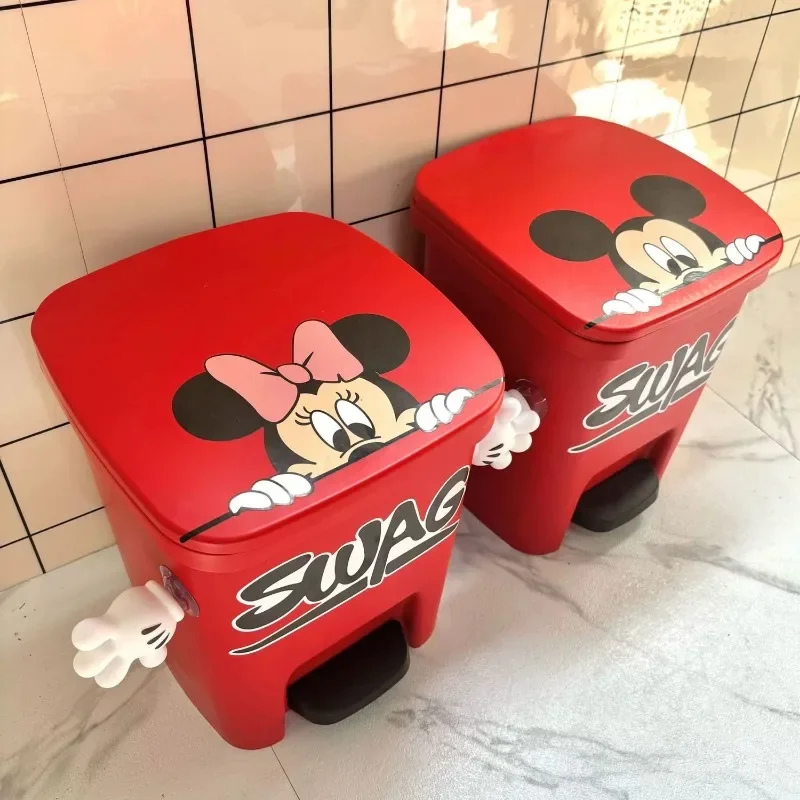 Kawaii Микки мультфильм мусорное ведро бытовой красивый гостиная ванная комната