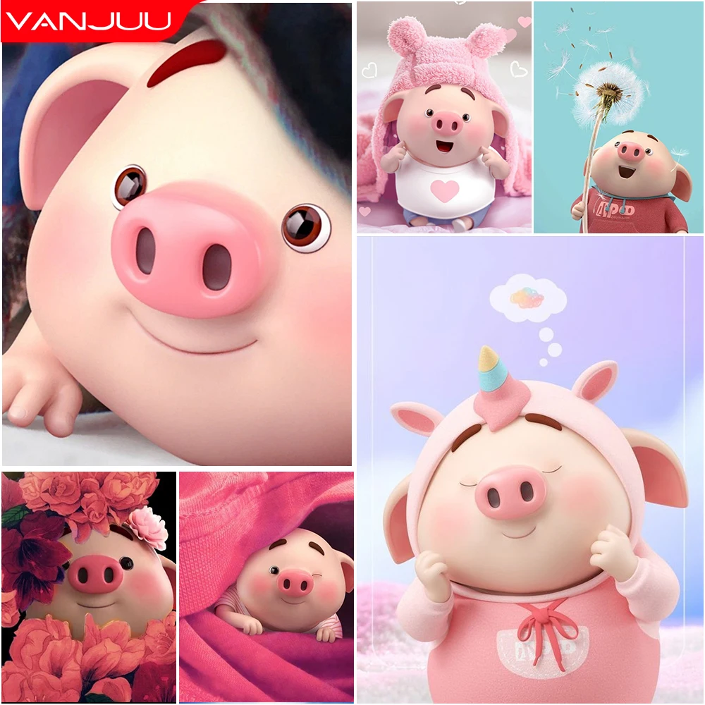 

Животные 5D алмазная живопись Домашний Милая Свинка Свинья полная Алмазная вышивка Стразы Вышивка крестиком домашний декор