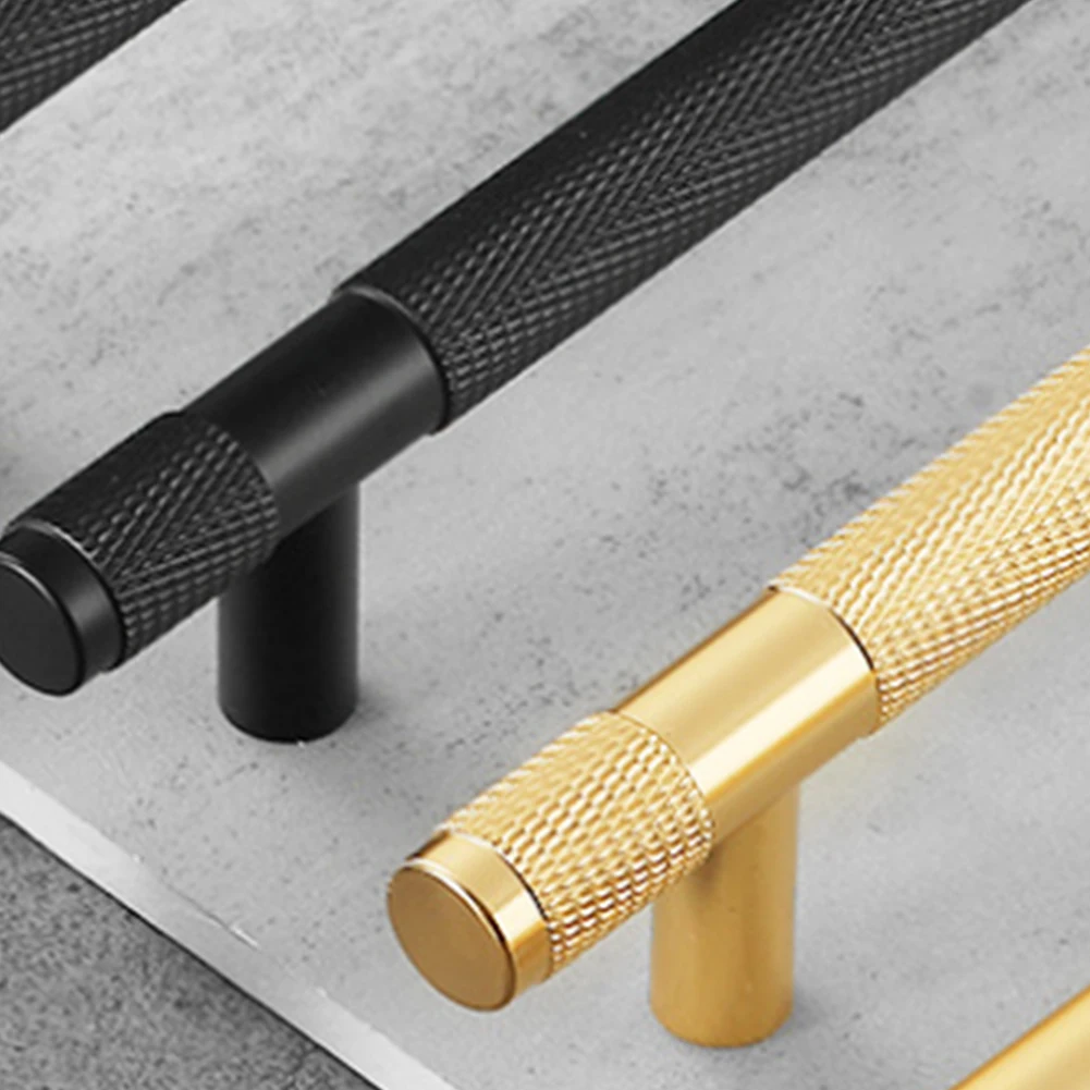 

Make Your Cabinets Stand Out with Our Modern and Stylish Aluminum Knurled Handles Gold/Black Hole to Hole Length 96 192mm