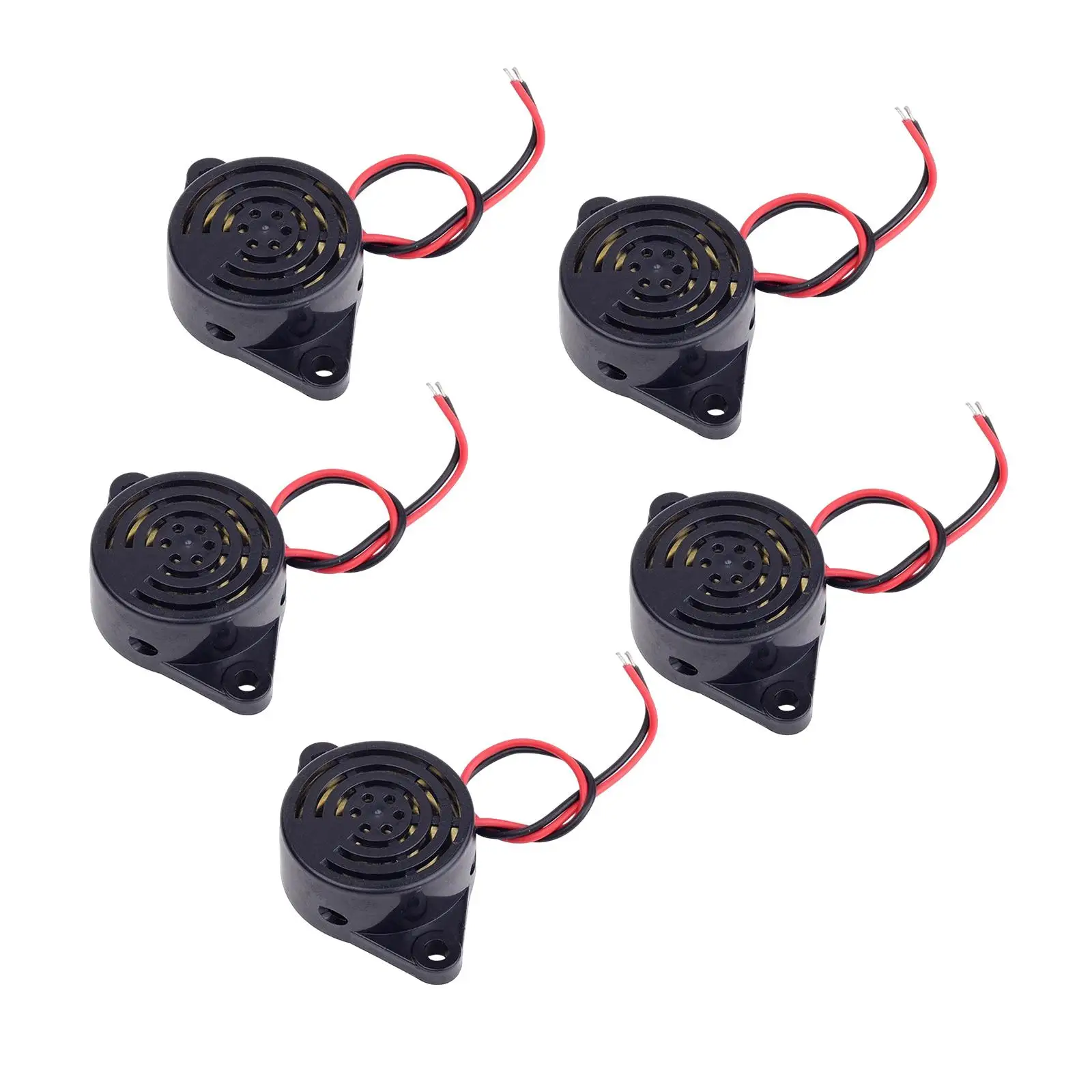 

5 Pieces Active Piezo Buzzer DC3-24V Tone Alarm for Vehicles