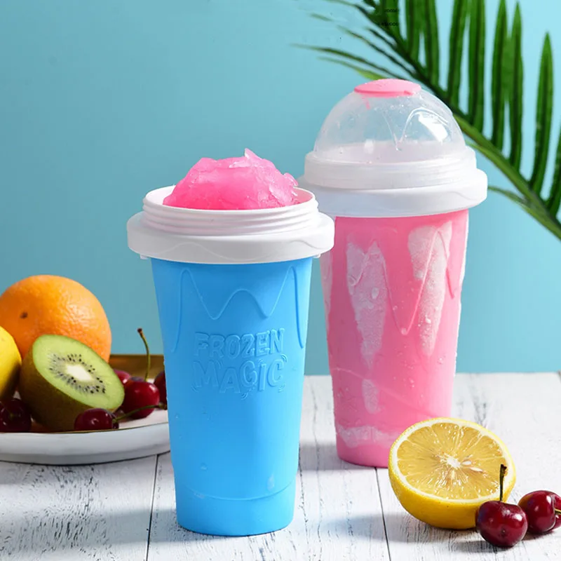 

Summer Squeeze Homemade Milkshake Bottle Quick-Frozen Smoothie Sand Cup Pinch Fast Cooling Magic Cup Ice Cream Slushy Maker