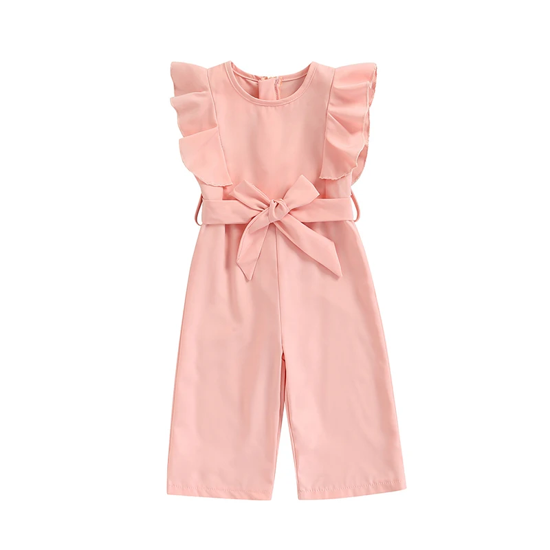 

ma&baby 1-6Y Toddler Kids Girls Jumpsuit Summer Ruffle Bow Sleeveless Romper Overalls Children Clothing Costumes D01