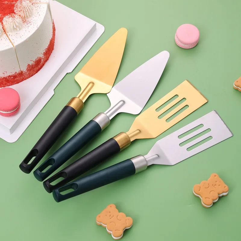 

2 Types Stainless Steel Cake Shovel Server Blade Cutter for Pie Pizza Kitchen Square Pointed Spatula Baking Tools Tableware