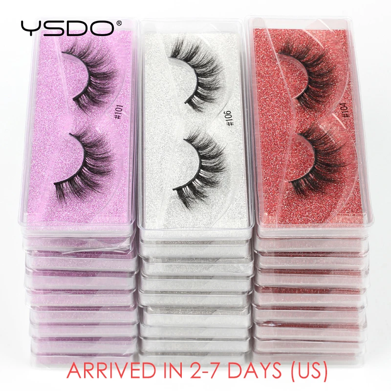 

YSDO False Eyelash Wholesale 10/50/100 PCS 3d Mink Lashes Natural Fluffy Mink Eyelashes Dramatic Fake Lashes Maquillaje Cilios