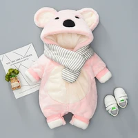baby clothes winter clothes male and female baby princess cute quilted warm wooly jumpsuit thickened out hugging clothes