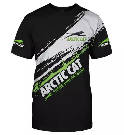 Летняя футболка с 3D-принтом арктической кошки популярная уличная одежда для