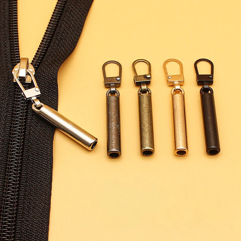 

5pcs Detachable Metal Zipper Pullers Sliders Head Pull Tab for Jackets, Luggage, Backpacks, Purses, Boots Zippers Repair Kits