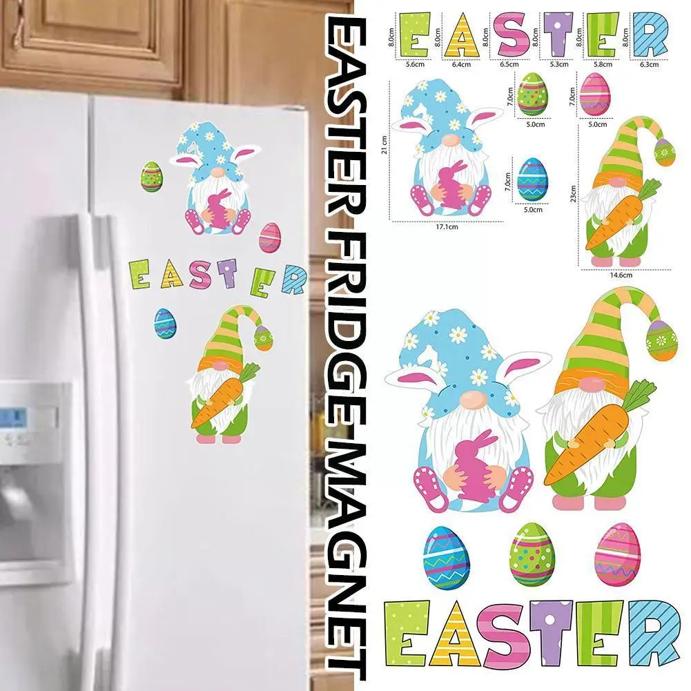 

Пасхальные магниты на холодильник, зеркальные наклейки для холодильника, 80s, наклейки, многоразовые книжки H2P2