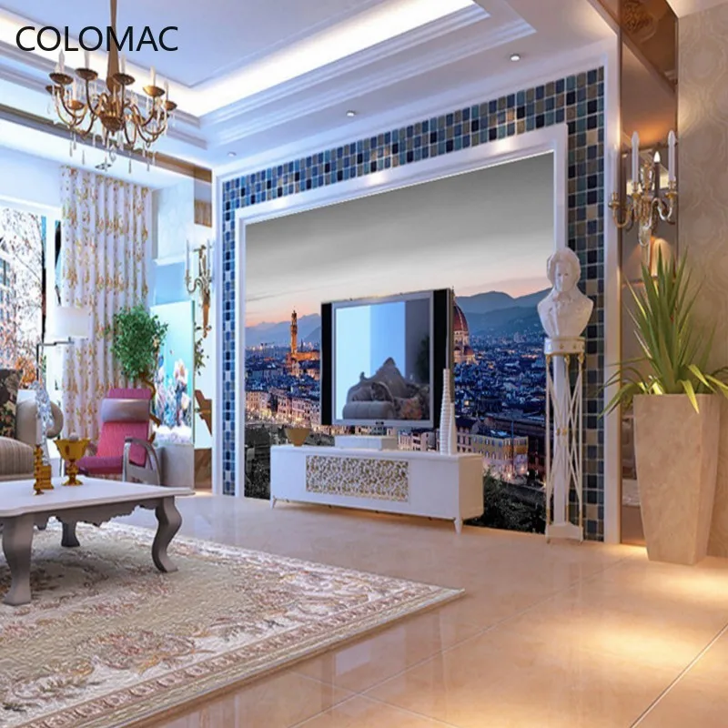 

Colomac Custom 3D Modern Design Color Tile Square Wall Hotel Beauty Salon Decoration Background Wallpaper Dropshipping
