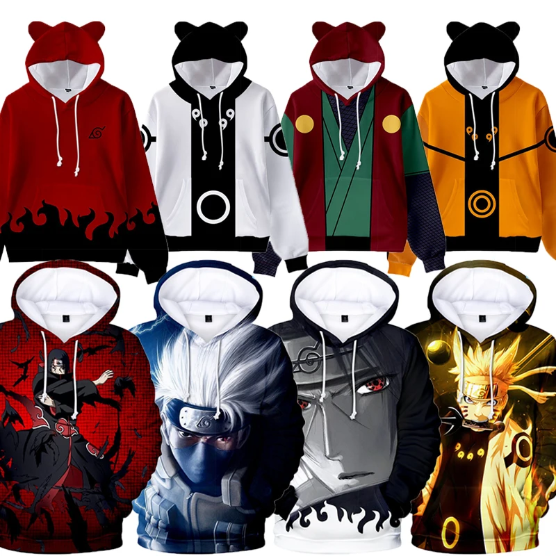 

Sexy Anime 3-14 Years Kakashi Children 3D Hoodie Boys Girls Hooded Autumn Sweatshirts Cat Ears Kids Hoodies Tracksuits Clothes