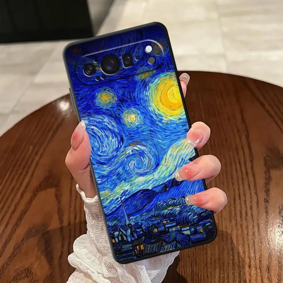 Фото Черный мягкий чехол для телефона Google Pixel 10 9 Pro XL 8a 6a 7a 6 7 8 Pro 9a Art Painting Van Gogh №5
