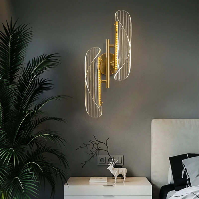 Nordic LED Acrylic Multiple Heads Wall Lamp For Bedroom Livi