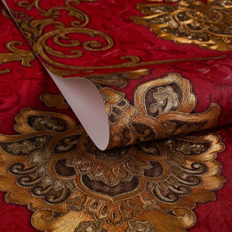 

DZQ Дамасские обои 3D ПВХ