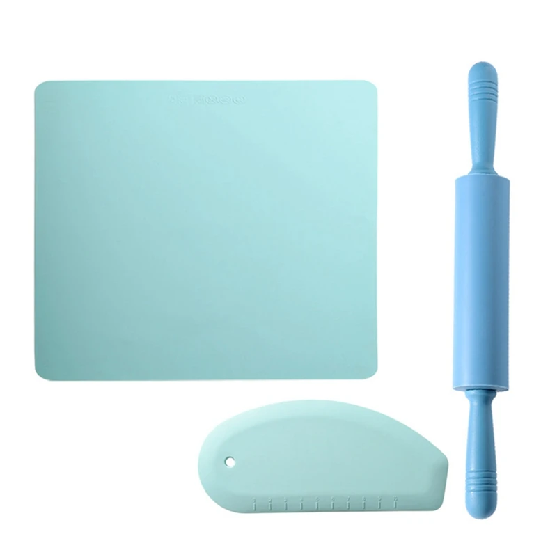 

Набор из 3 предметов для выпечки Кондитерские доски Скалка из силикагеля подкладка для замешивания теста утолщенная антипригарная кухонна...