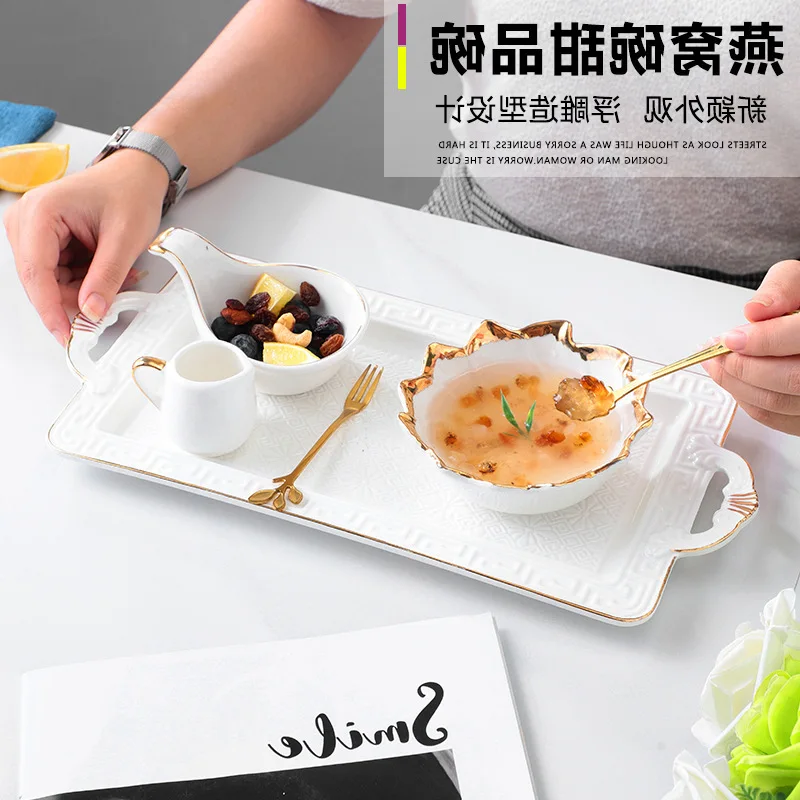 

Phnom Ceramic Penh bird's nest dessert exquisite Tremella beauty salon sugar water small bowl European Court tabl