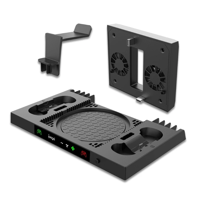 

P9YE Game Controller Bracket for Series-X Charging Stand Docking Base Station with Earphone Vertical Stand Accessory