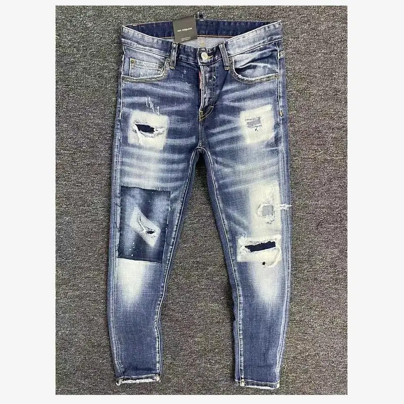

Women Denim Casual Jeans Pencil Pants Motorcycle Party Casual Pants Streetwear Clothing dsq506