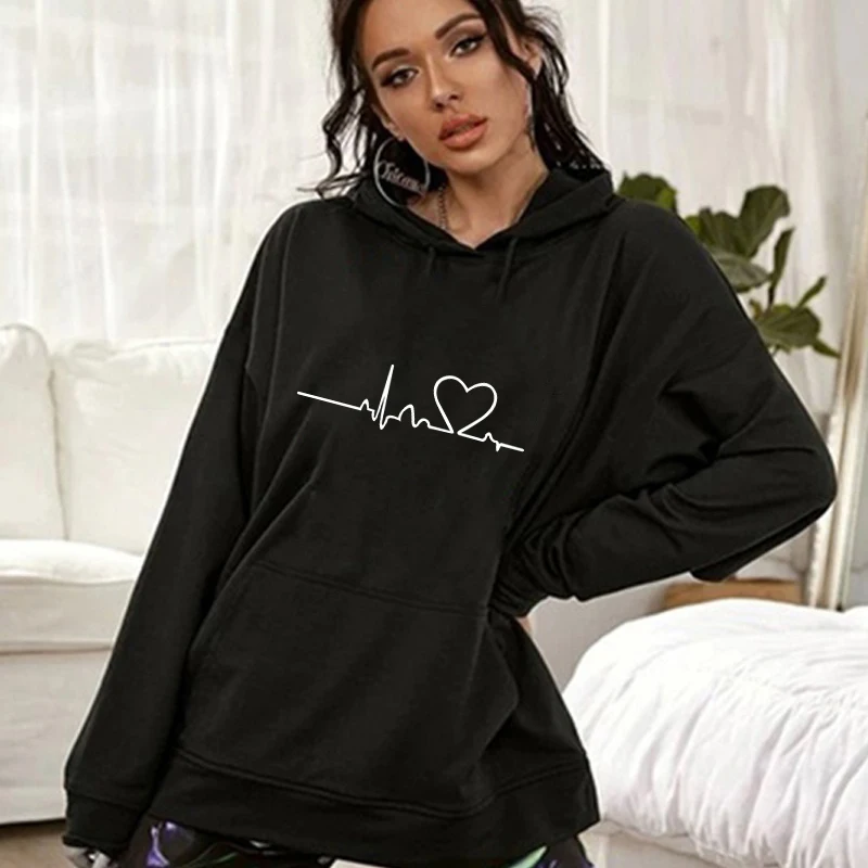 

Fashion Women Sport Outdoor Gym Sweatshirt Suits Spring Love Printed Hoodie+Pants Sets Casual Female Hoody Pullover Tracksuit