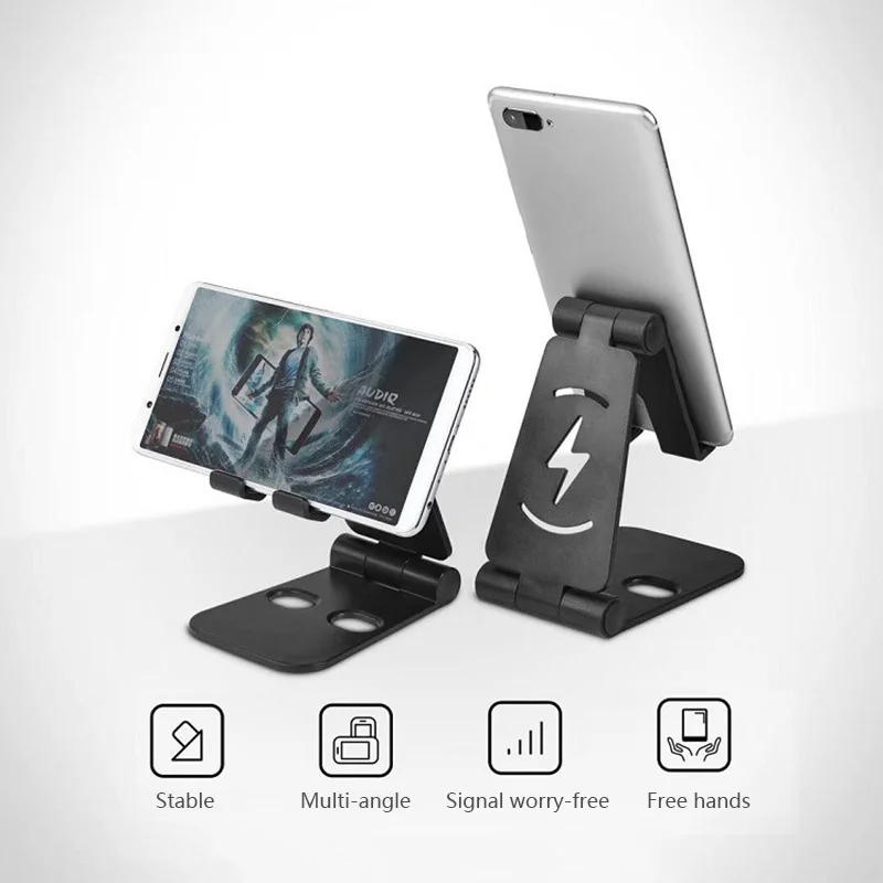 

Universal Adjustable Tablet Mobile Phone Holder Portable Video Watching Home Office Stands Stand Desk Swivel Foldable NEW
