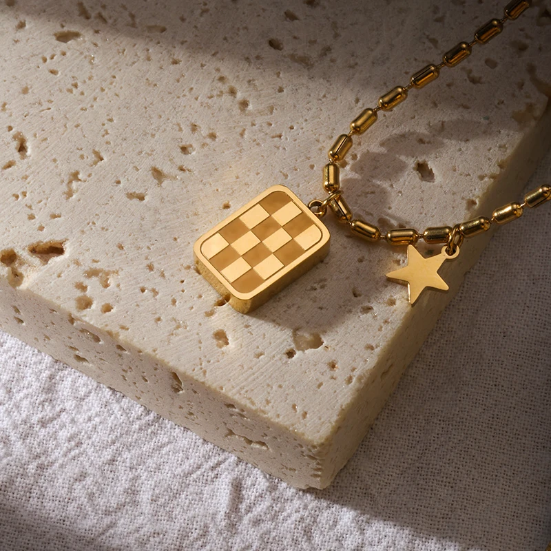 PAXA новая трендовая простая квадратная подвеска на цепочке ожерелье для женщин