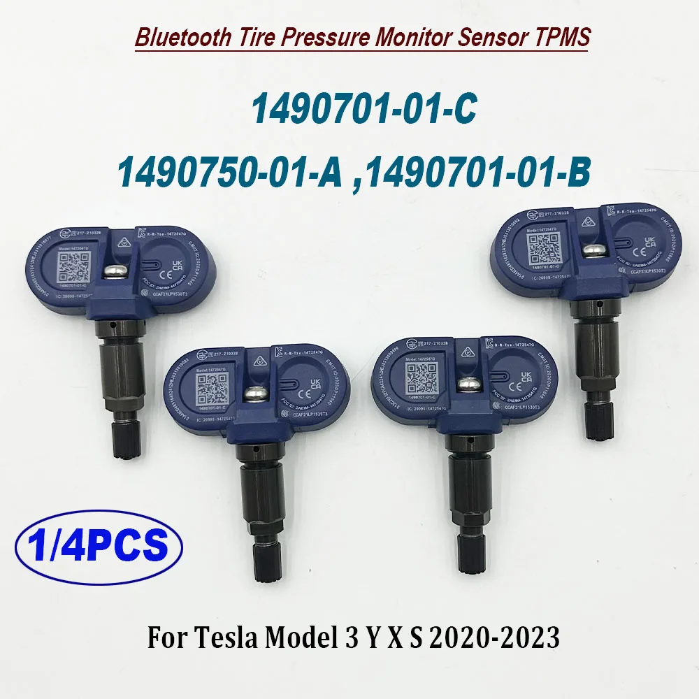 1/4 шт. Bluetooth датчик контроля давления в шинах TPMS 1490701 -01-C Для модели 3 Y X S 2020-2023 гг.