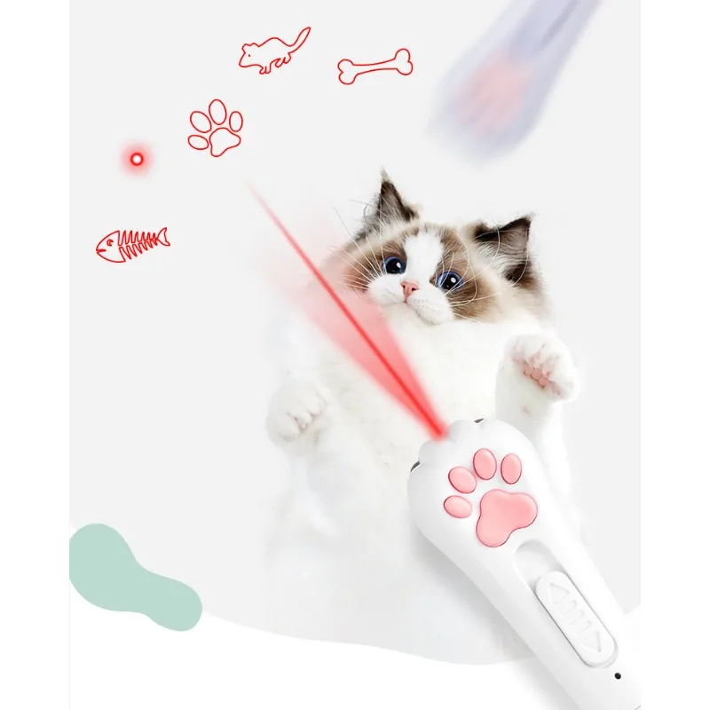 Дразнящая ручка с зарядкой через USB многофункциональный регулируемый лазерный