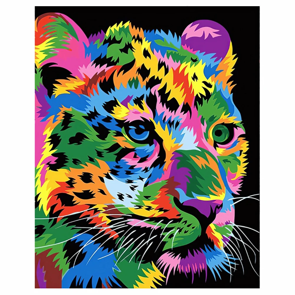 

5D DIY Diamond Painting Coloured leopard Square/Round Rhinestone Hobby Crafts Mosaic Handmade Gifts Cross Stitch Home Decor