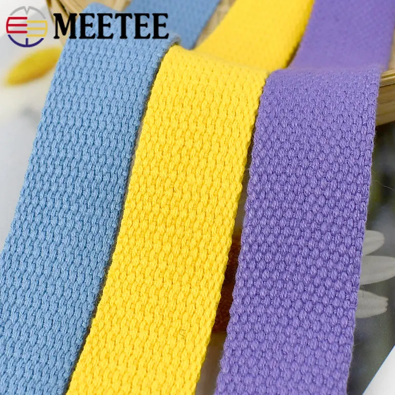 5Meters 20/25/32/38mm 2mm Thick Webbing Polyester Cotton Canvas Webbings Ribbon for Backpack Strap Belt Tape Garment Woven Band |