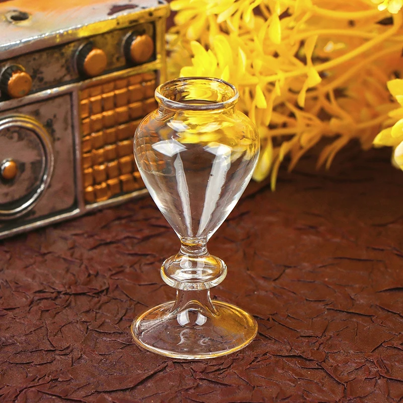 

1:12 Dollhouse Miniature Glass Vase Glass Jar Bottle Storage Tank Kitchen Home Furniture Accessories For Doll House Decor Toys