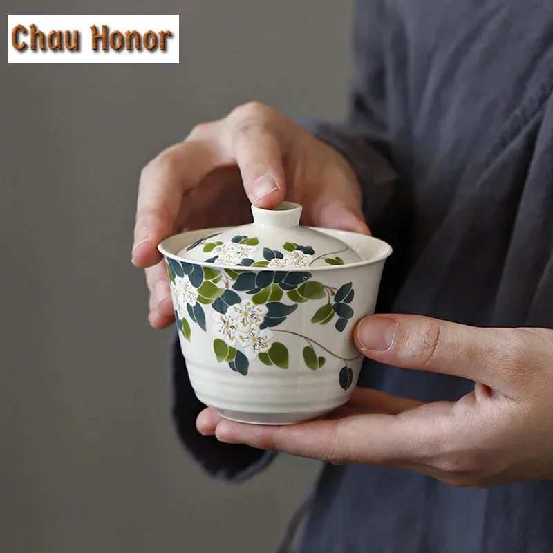 150 мл в японском стиле пепел гайвань одиночные чашки Керамика ручной работы