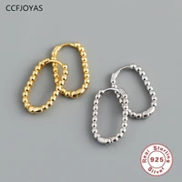 ccfjoyas high quality 925 sterling silver oval hoop earrings for women simple u shaped personality earrings fine jewelry