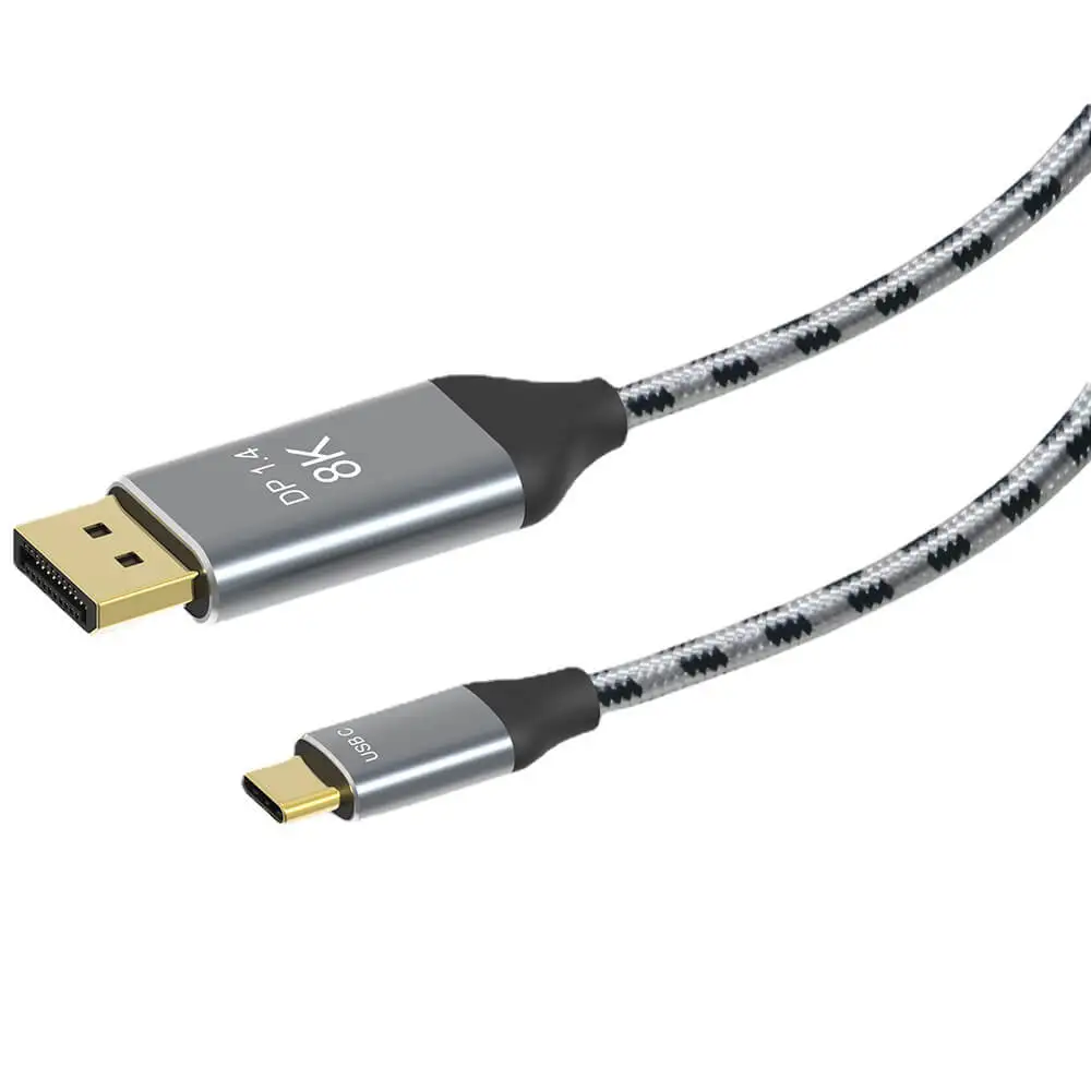 

8K USB Type C to DP 1.4 HD 60Hz 3D Visual Version USB3.1 Cable For Notebook Television Projector Computer Monitor 1m 2m 3m