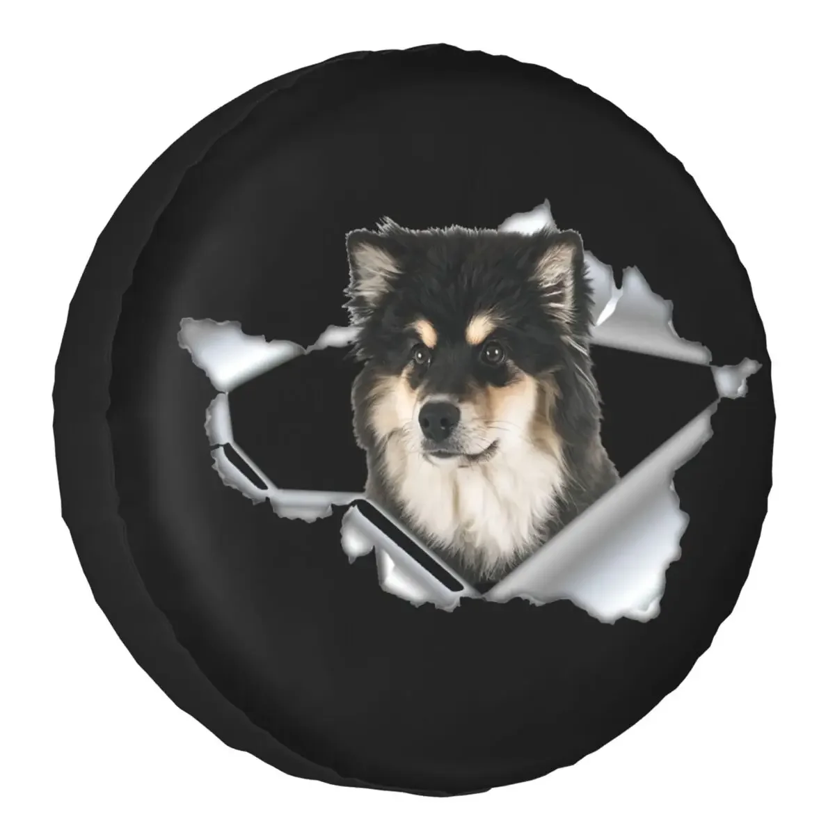 Чехол на запасное колесо с изображением Финской лапфинда собаки 3D для Jeep Mitsubishi