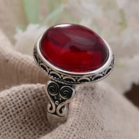 new arrival 30 silver plated fashion garnet stone flower ladies wedding ring original jewelry for women christmas gifts