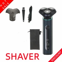 mens electric shaver shaving beard machine mens razor rechargeable beard trimmer new three blade razor washable