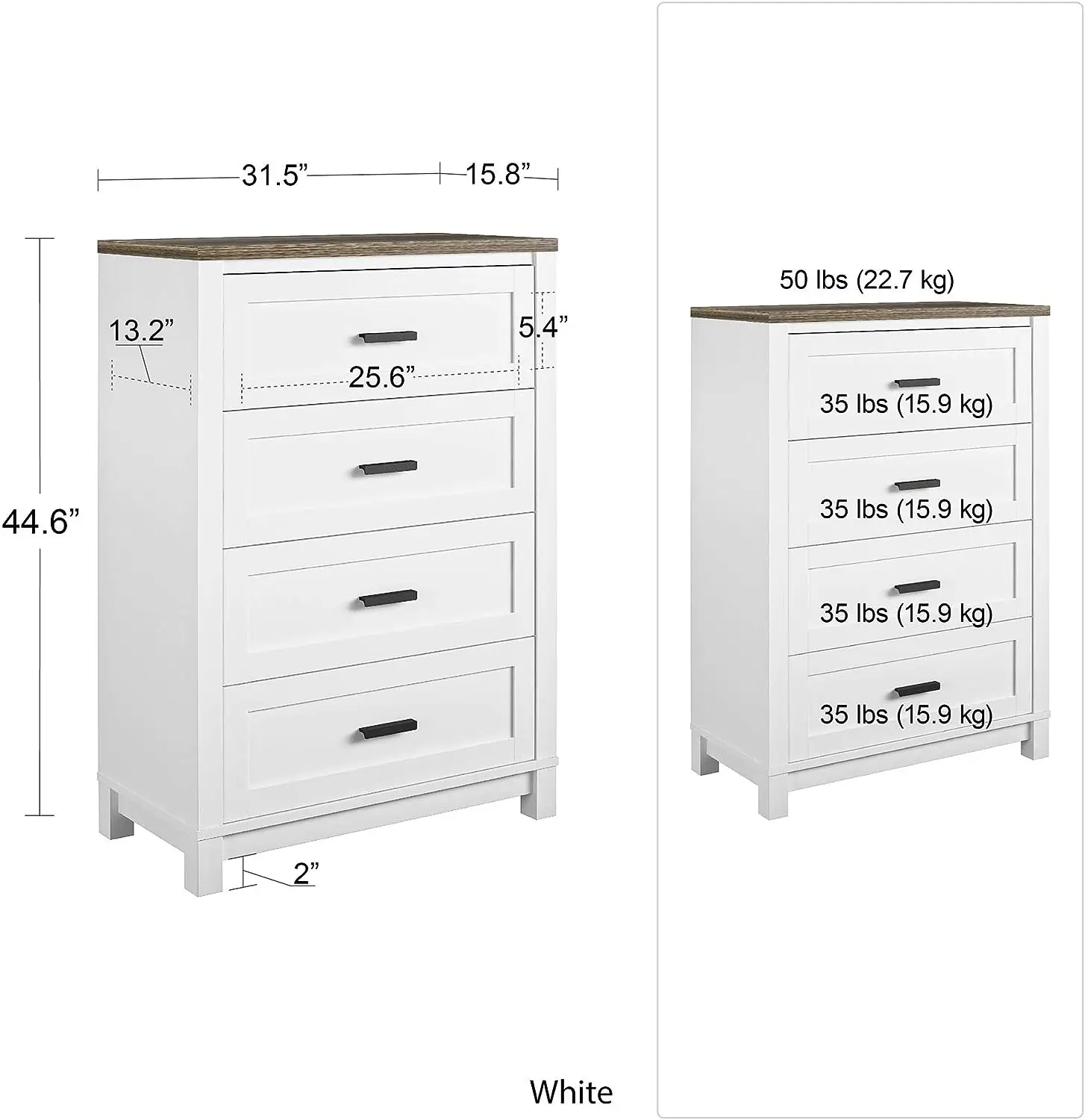 

Hill 4 Drawer Dresser, 31.5" x 15.75" x 44.625", White Galium metal Magnets super strong Strong magnet super powerful Magnet sup