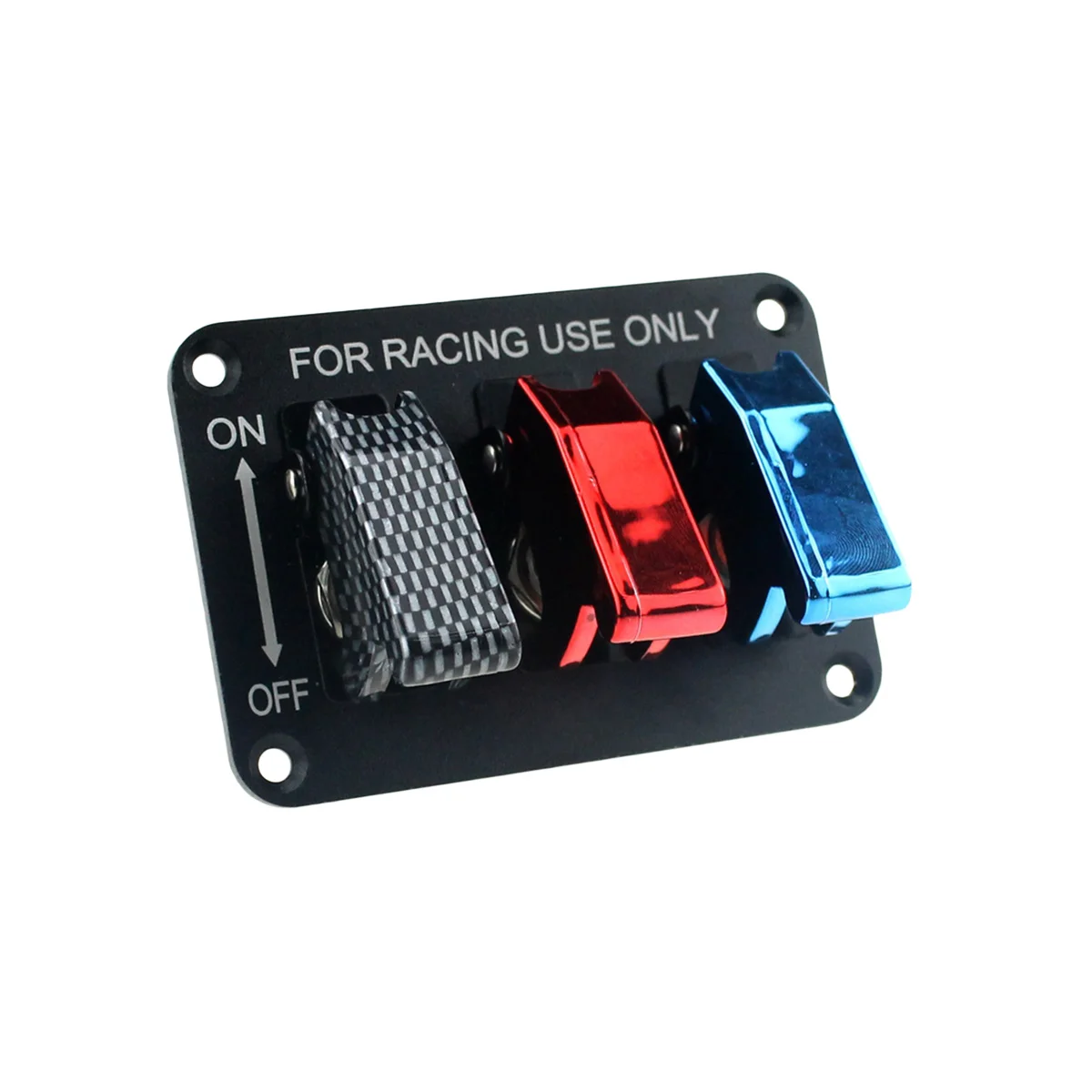 

12V Car 3 Groups Switch Panel 3 Toggle Switches for RVs Ships Yachts (Black)