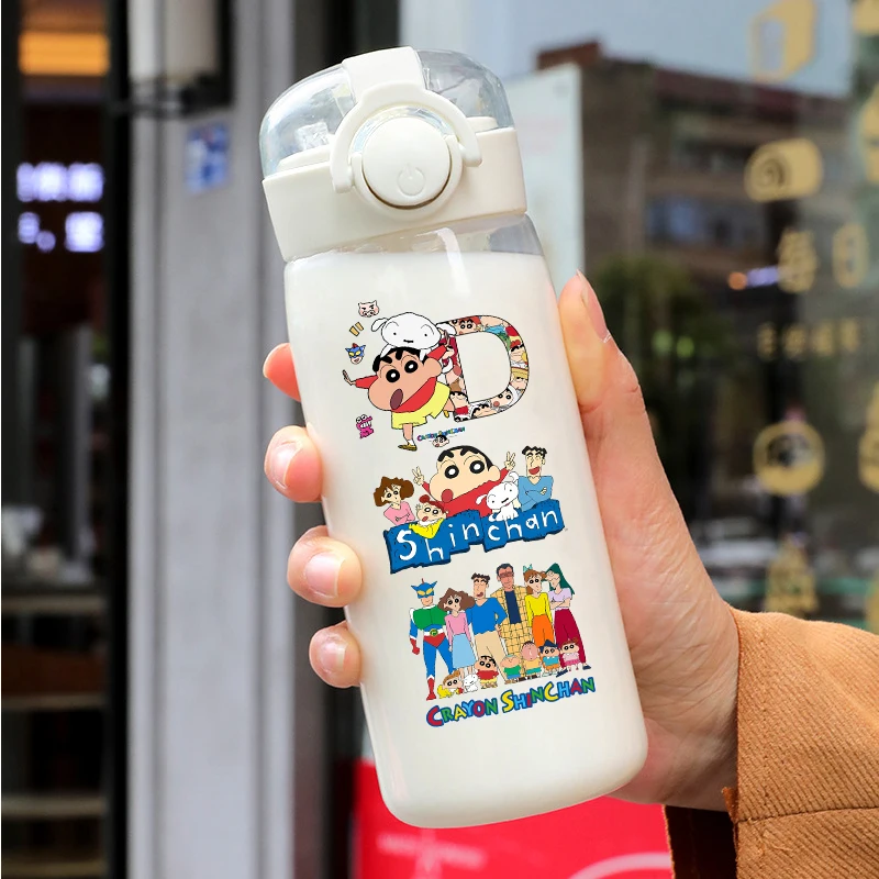 Чашка для воды Crayon Shin-chan, 400 мл, большая емкость, из пищевого пластика, термостойкая, с рисунком аниме, для мальчиков и девочек, студенческая чашка, подарок (art.: 3920d9d4e217b) - 3920d9d4e217b