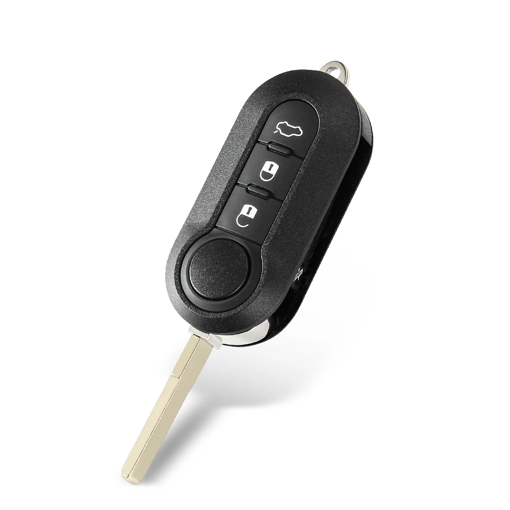 KEYYOU 3-кнопочный откидной корпус дистанционного ключа для Fiat 500 Panda Punto Bravo Ducato Peugeot