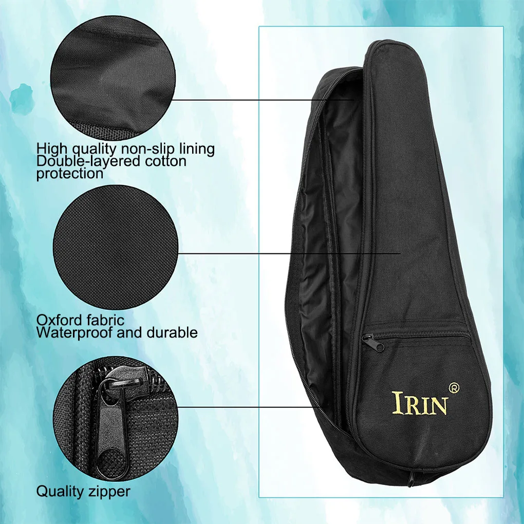 

Сумка для укулеле из ткани Оксфорд, износостойкая сумка для музыкальных аксессуаров, упаковочный кошелек для инструментов ручной работы, 17 ...